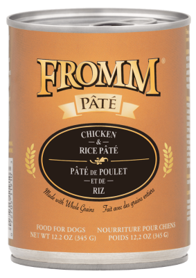 Fromm Pate Canned Dog Food, Chicken & Rice, 12.2-oz