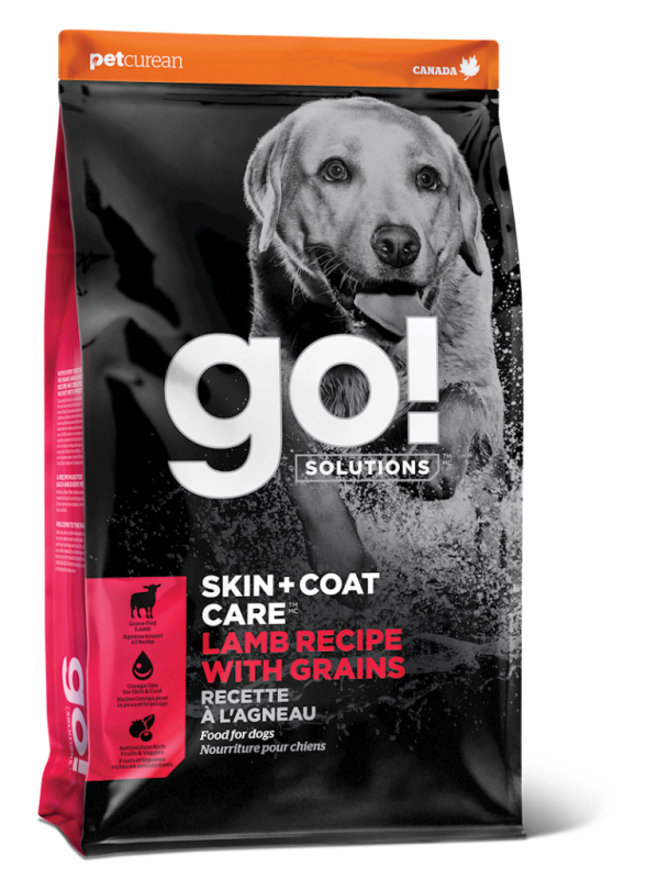 Go! Solutions Skin + Coat Care Dry Dog Food, Lamb & Grains, 3.5-lb