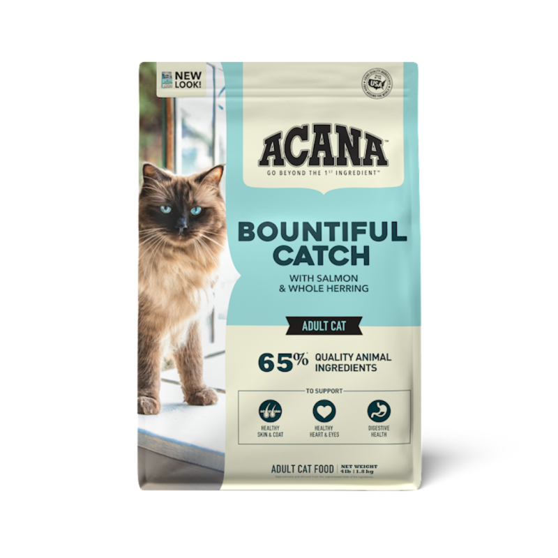 Acana Dry Cat Food, Bountiful Catch, 4-lb