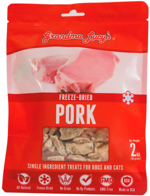 Grandma Lucy's Singles Freeze-Dried Cat Treats, Pork, 2-oz