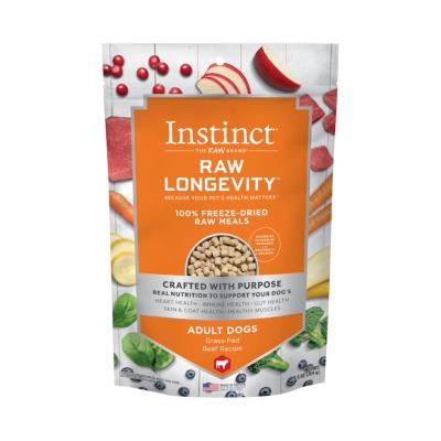 Instinct Longevity Raw Freeze-Dried Dog Food, Beef, 9.5-oz