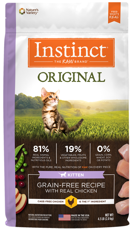 Instinct Original Dry Cat Food, Kitten, Chicken, 4.5-lb