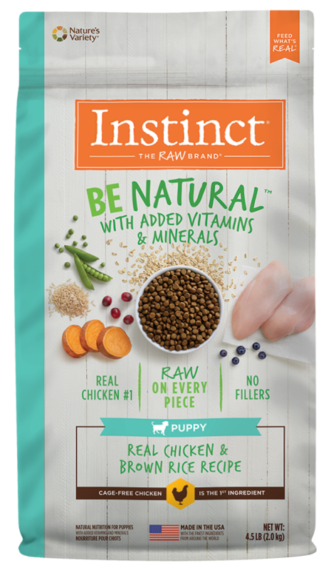 Instinct Be Natural Dry Dog Food, Puppy, Chicken & Brown Rice, 4.5-lb