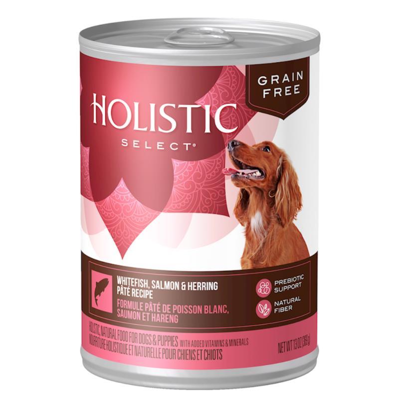 Holistic Select Canned Dog Food, Whitefish Salmon & Herring, 13-oz