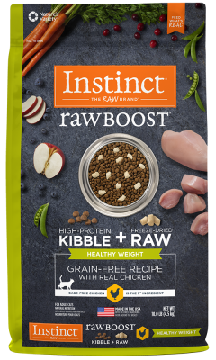 Instinct Raw Boost Dry Cat Food, Healthy Weight, Chicken, 10-lb