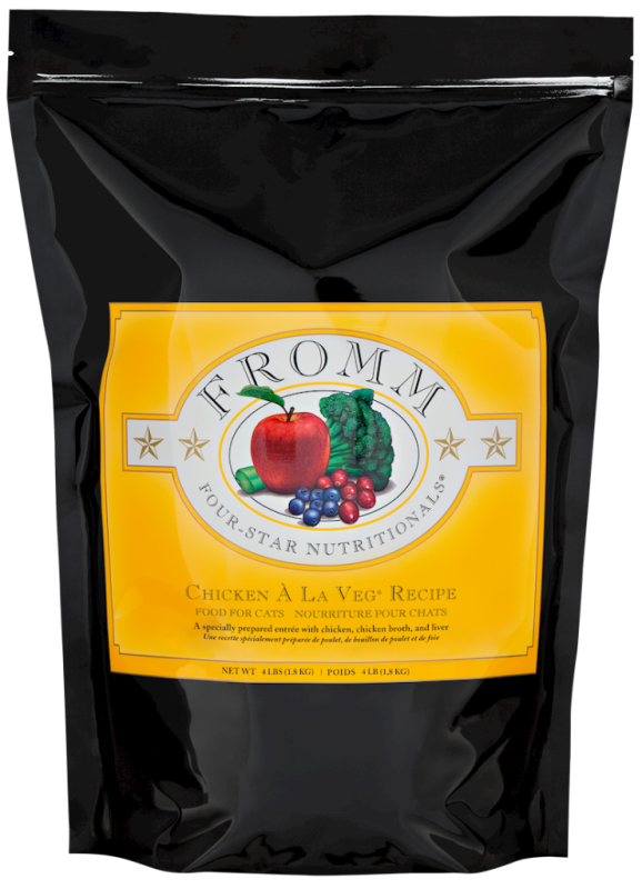 Fromm Four-Star Dry Cat Food, Chicken A La Veg, 4-lb