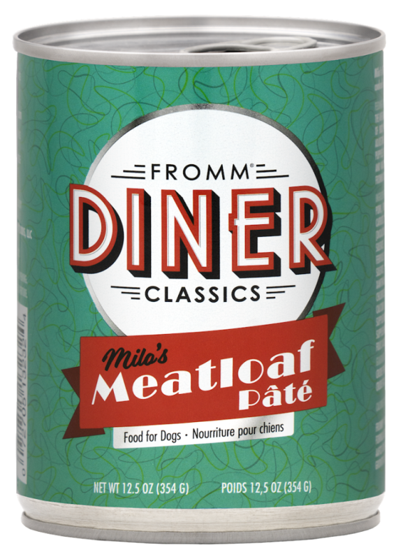 Fromm Diner Classics Canned Dog Food, Milo’s Meatloaf Pate, 12.5-oz