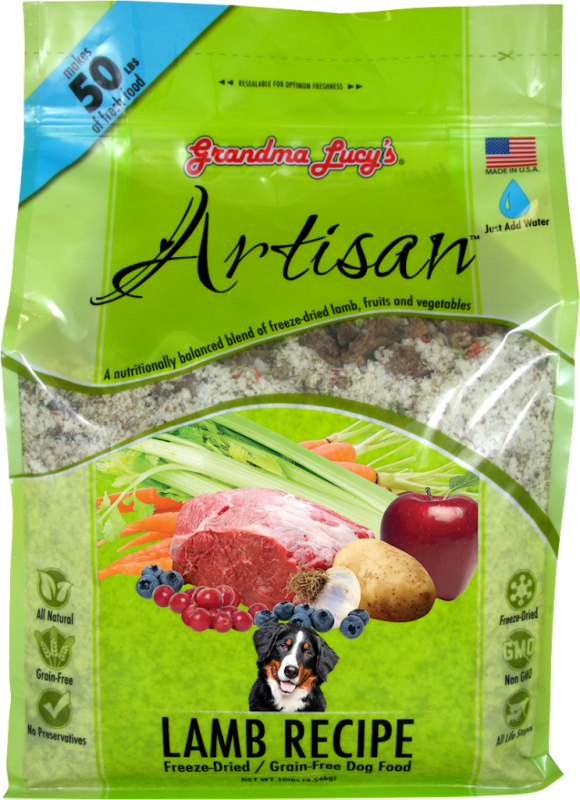 Grandma Lucy's Artisan Lamb Freeze-Dried Dog Food, 10-lb