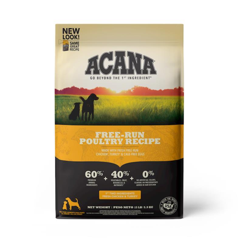 Acana Grain-Free Dry Dog Food, Free-Run Poultry, 13-lb