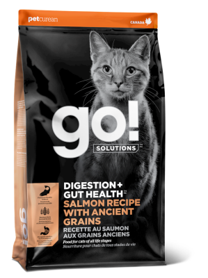 Go! Solutions Digestion + Gut Health Dry Cat Food, Salmon & Ancient Grains, 3-lb