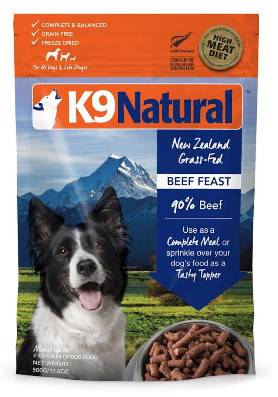 K9 Natural Beef Feast Freeze-Dried Dog Food, 17.6-oz