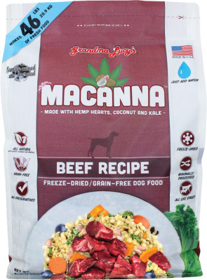 Grandma Lucy's Macanna Beef Freeze-Dried Dog Food, 8-lb
