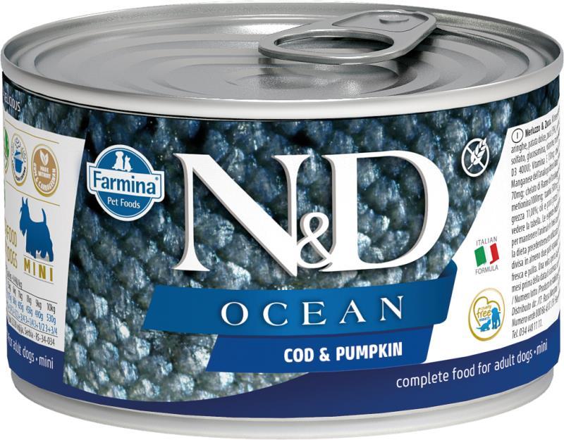 Farmina N&D Ocean Canned Dog Food, Cod & Pumpkin, Adult, 4.9-oz
