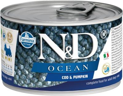 Farmina N&D Ocean Canned Dog Food, Cod & Pumpkin, Adult, 4.9-oz