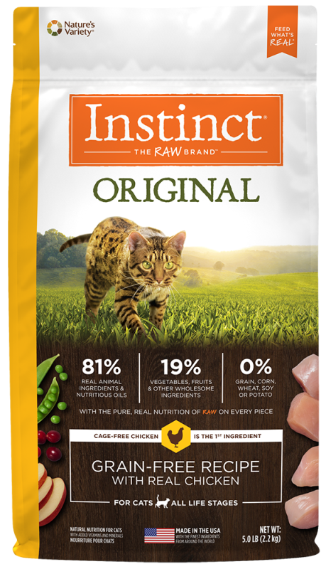 Instinct Original Dry Cat Food, Chicken, 5-lb