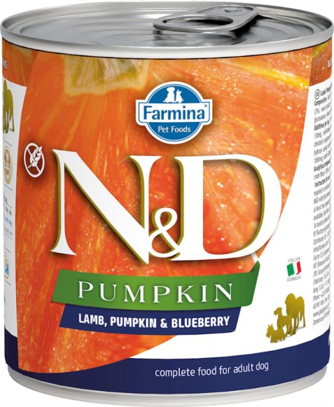 Farmina N&D Pumpkin Canned Dog Food, Lamb Pumpkin & Blueberry, Adult, 10-oz