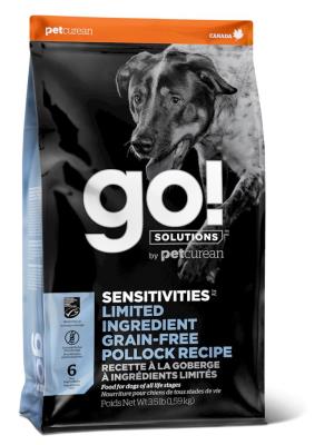 Go! Solutions Sensitivities Limited Ingredient Dry Dog Food, Pollock, 22-lb