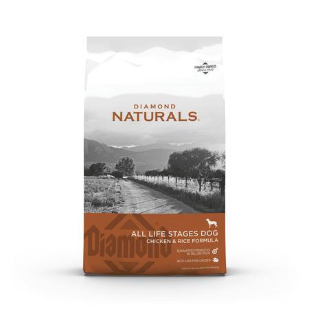 Diamond Naturals Dry Dog Food, Adult & Puppy, Chicken & Rice, 40-lb