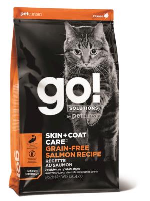 Go! Solutions Skin + Coat Care Grain-Free Dry Cat Food, Salmon, 8-lb