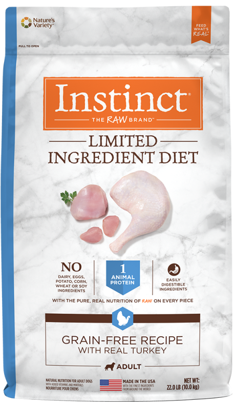 Instinct Limited Ingredient Diet Dry Dog Food, Turkey, 22-lb