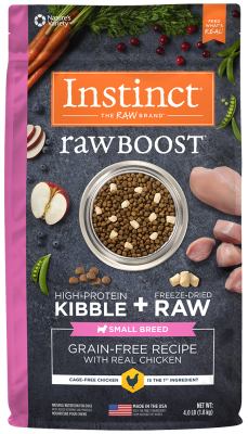 Instinct Raw Boost Grain-Free Dry Dog Food, Small Breed, Chicken, 4-lb