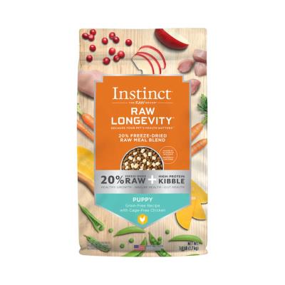 Instinct Longevity 20% Freeze-Dried Raw Meal Blend Dry Dog Food, Puppy, Chicken, 3.8-lb