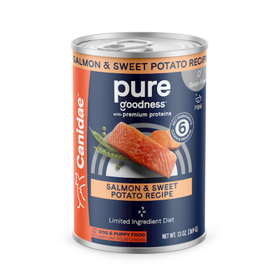 Canidae Pure Grain Free Canned Dog Food, Salmon & Sweet Potato, 13-oz