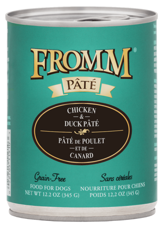 Fromm Pate Canned Dog Food, Chicken & Duck, 12.2-oz