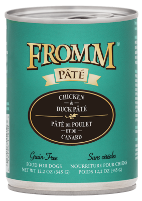 Fromm Pate Canned Dog Food, Chicken & Duck, 12.2-oz