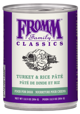 Fromm Classic Canned Dog Food, Turkey & Rice Pate, 12.5-oz