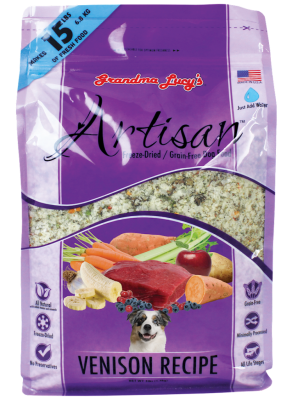 Grandma Lucy's Artisan Venison Freeze-Dried Dog Food, 3-lb