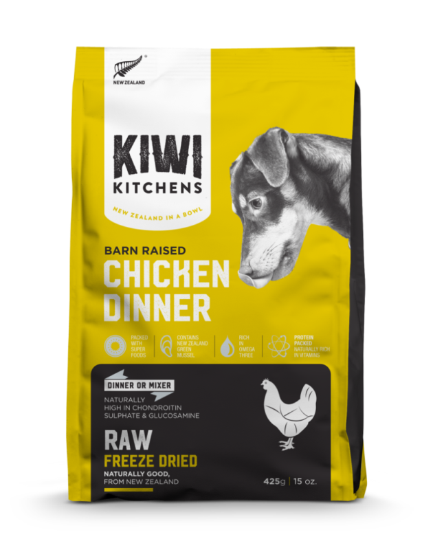 Kiwi Kitchens Chicken Dinner Freeze-Dried Dog Food, 15-oz