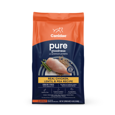 Canidae Pure Grain Free Dry Dog Food, Chicken Lentil & Potato, 22-lb