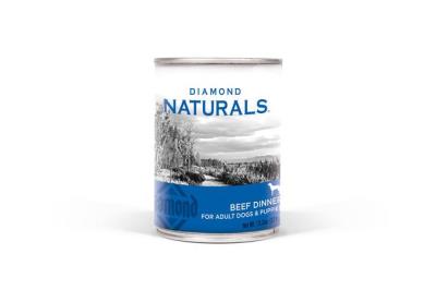 Diamond Naturals Canned Dog Food, Adult & Puppy, Beef, 13.2-oz