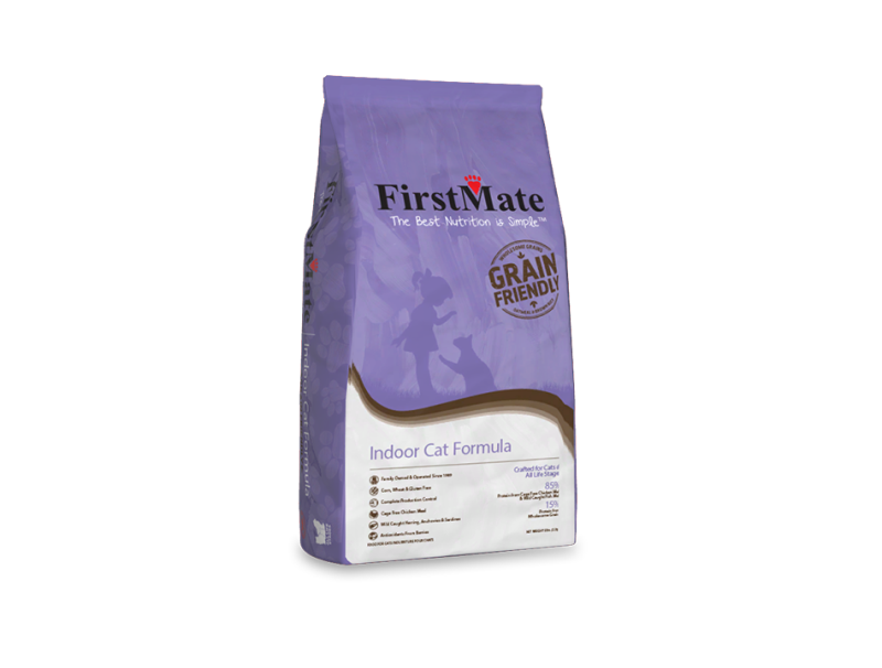 FirstMate Grain Friendly Dry Cat Food, Indoor, 5-lb