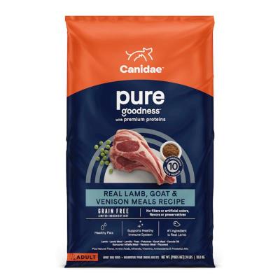 Canidae Pure Grain Free Dry Dog Food, Lamb, Goat & Venison, 24-lb