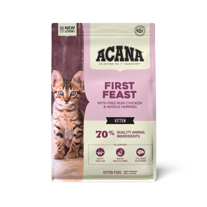Acana Dry Cat Food, First Feast Kitten, 4-lb