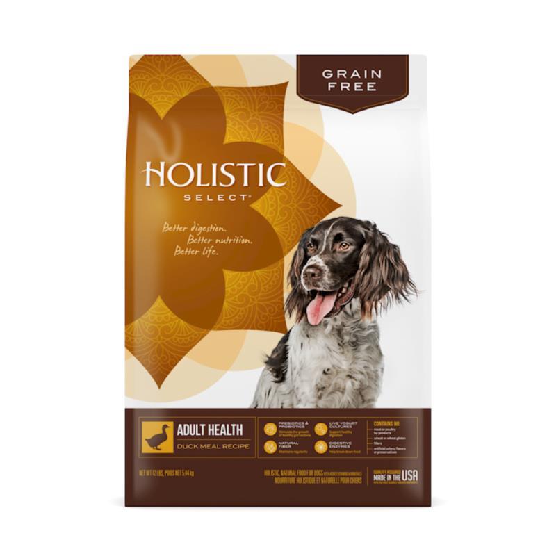 Holistic Select Dry Dog Food, Adult, Duck, 12-lb