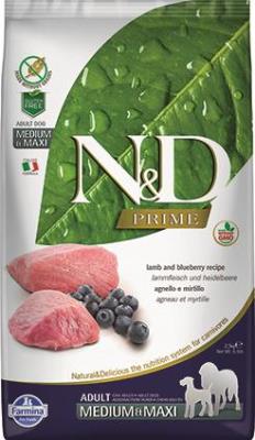 Farmina N&D Prime Dry Dog Food, Lamb & Blueberry, Adult, Medium & Maxi, 26.5-lb