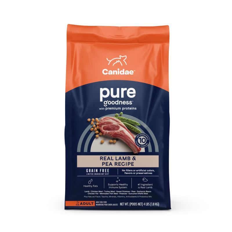 Canidae Pure Grain Free Dry Dog Food, Lamb & Sweet Potato, 4-lb