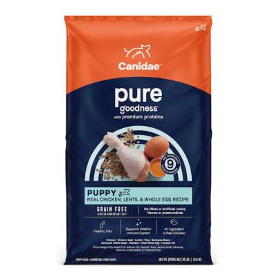 Canidae Pure Grain Free Dry Dog Food, Puppy, Chicken, Lentil & Whole Egg, 22-lb