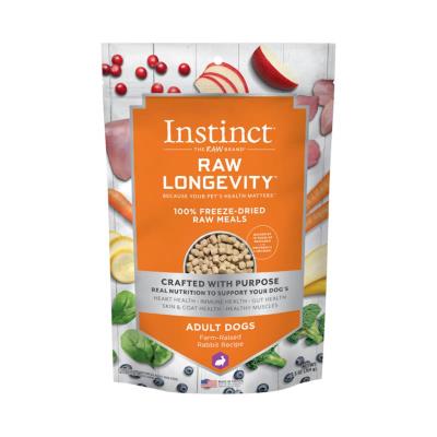 Instinct Longevity Raw Freeze-Dried Dog Food, Rabbit, 9.5-oz
