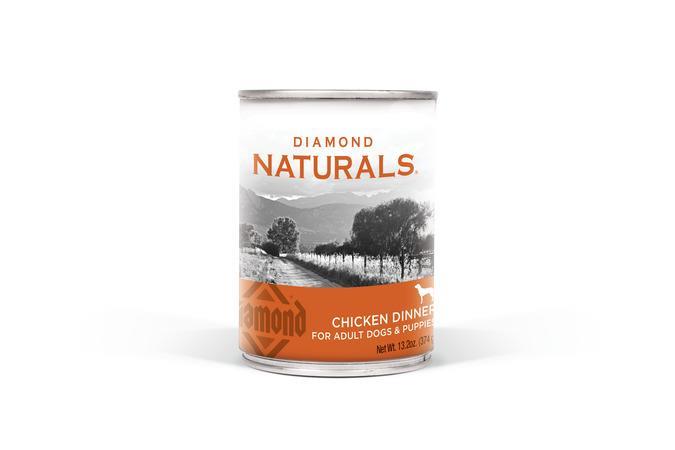 Diamond Naturals Canned Dog Food, Adult & Puppy, Chicken, 13.2-oz