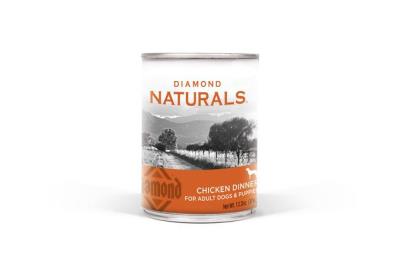 Diamond Naturals Canned Dog Food, Adult & Puppy, Chicken, 13.2-oz