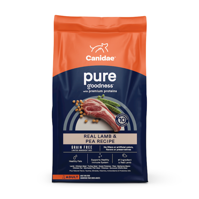 Canidae Pure Grain Free Dry Dog Food, Lamb & Sweet Potato, 12-lb