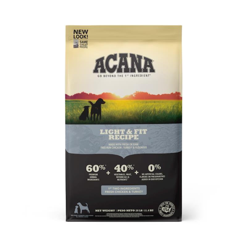 Acana Grain-Free Dry Dog Food, Light & Fit, 25-lb
