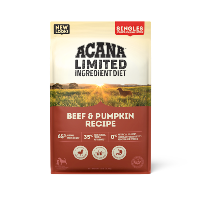 Acana Singles Limited Ingredient Diet Dry Dog Food, Beef & Pumpkin, 13-lb