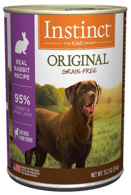 Instinct Original Canned Dog Food, Rabbit, 13.2-oz