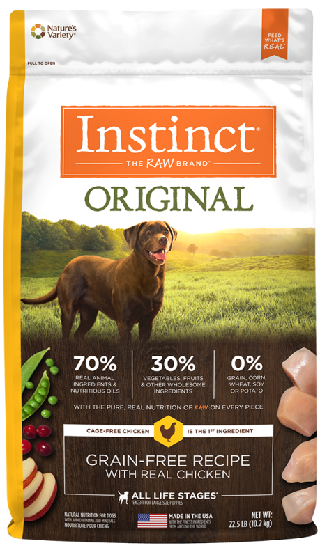 Instinct Original Dry Dog Food, Chicken, 22.5-lb