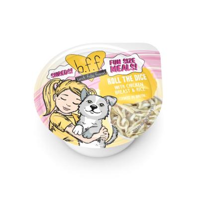 B.F.F. Best Fido Friend Fun Size Meals Wet Dog Food, Roll the Dice, Chicken & Rice, 2.75-oz